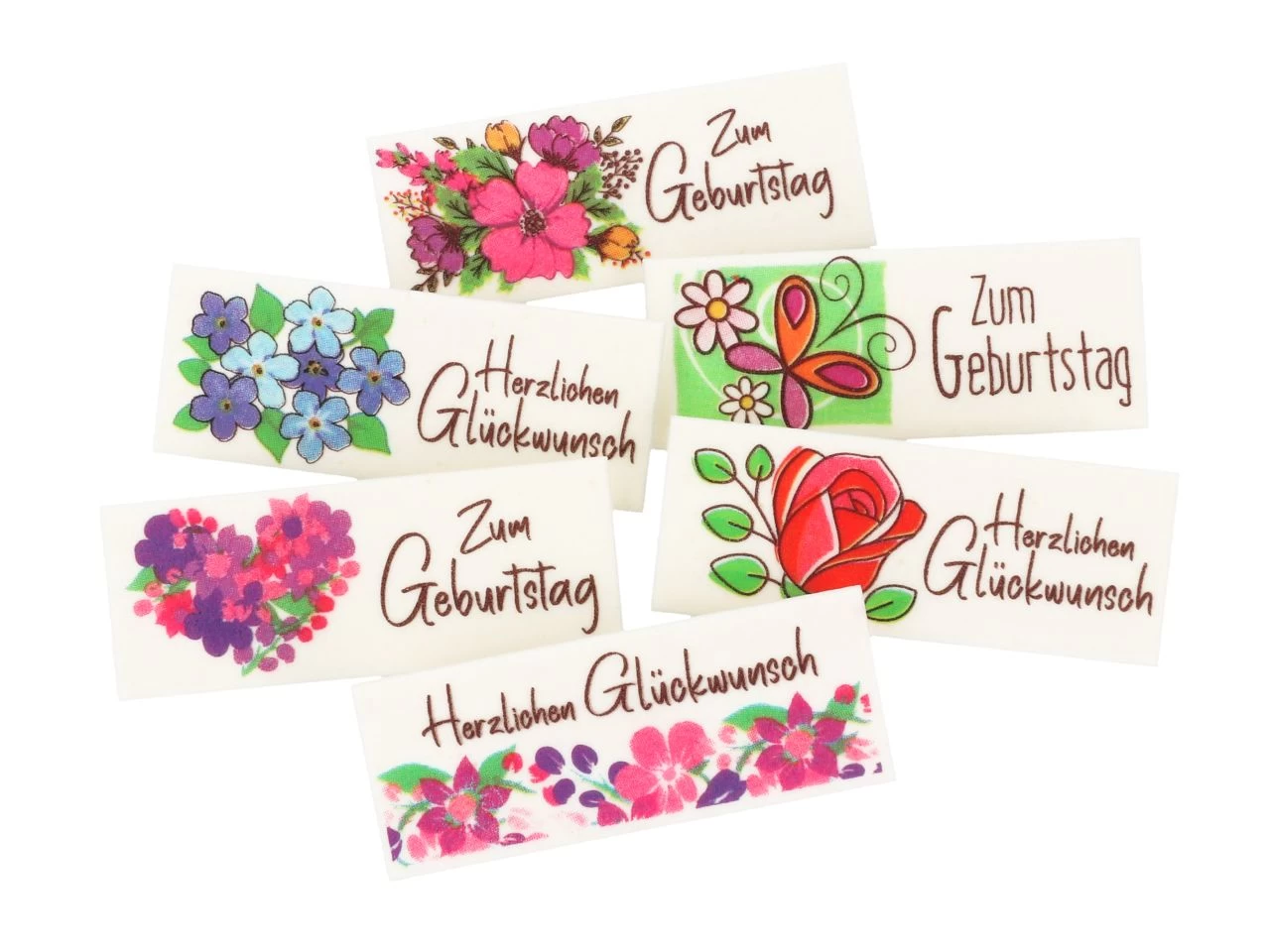 Cupcakes-Aufleger Zum Geburtstag, 6 Designs, Bunt, 6 Stück á 85 X 33 Mm 3 Cupcakes-Aufleger Zum Geburtstag, 6 Designs, Bunt, 6 Stück á 85 X 33 Mm - Image 3