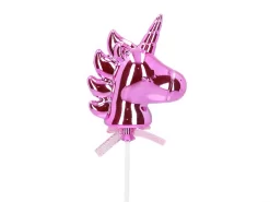 Cake Topper: 3D-Einhorn, Glänzendes Pink, 6,5 X 9 X 3,3 Cm