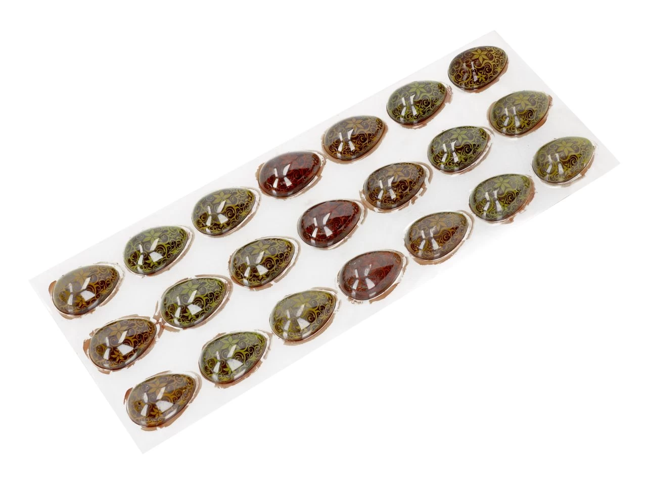 Halbeier Floral, Zartbitter, 4 Designs, 1/3 Folie á 21 Stück 2 Halbeier Floral, Zartbitter, 4 Designs, 1/3 Folie á 21 Stück - Image 2