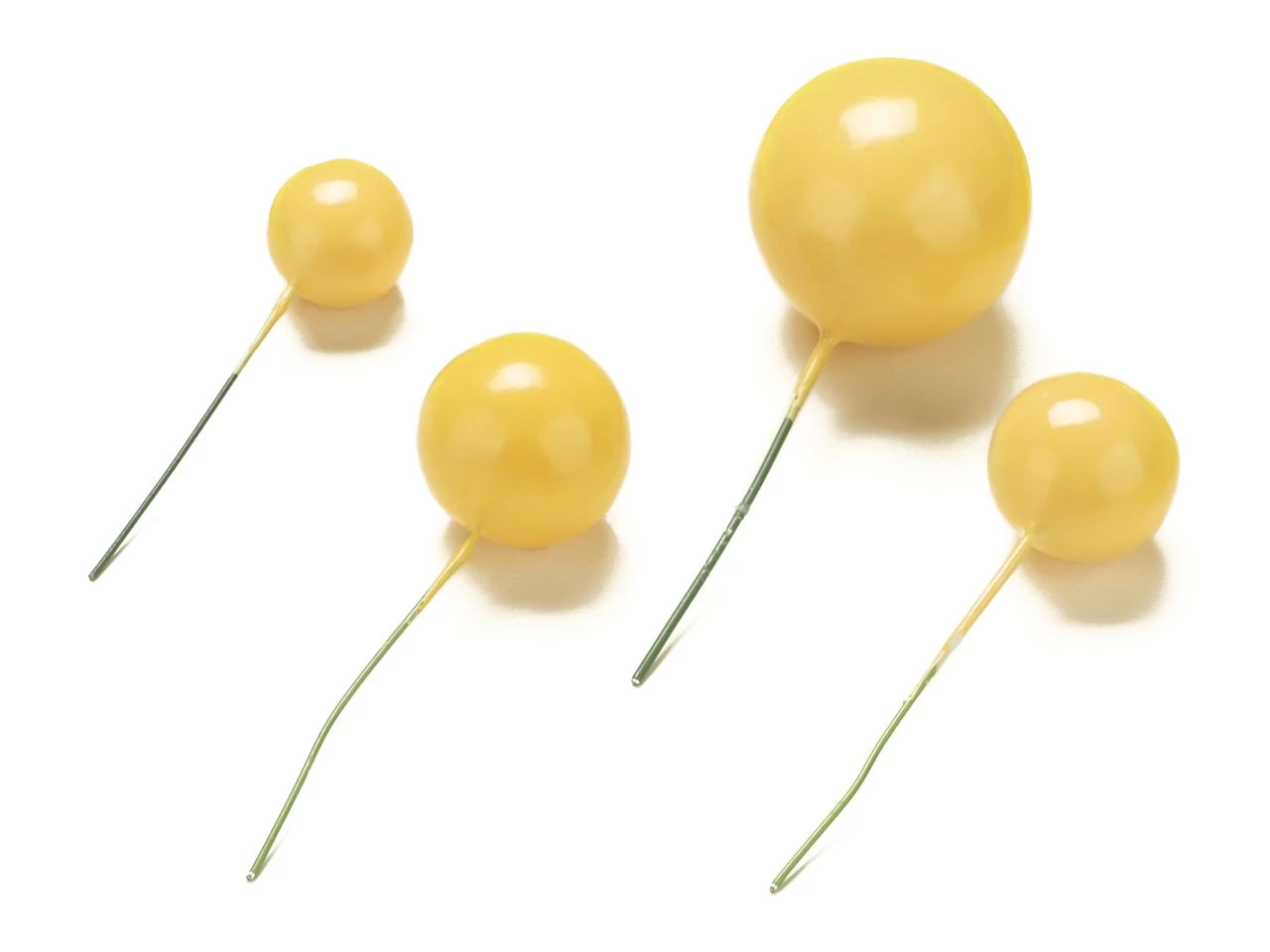 Cake Topper: Gelbe Bubbles, Cremegelb, 20 Stück á 20, 25, 30 & 40 Mm 1 Cake Topper: Gelbe Bubbles, Cremegelb, 20 Stück á 20, 25, 30 & 40 Mm