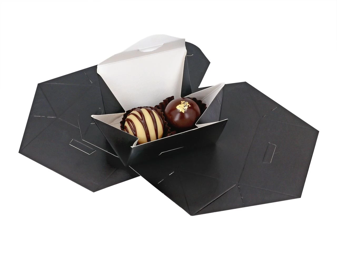 Pralinenverpackung Triangle Schwarz 3er Set 2 Pralinenverpackung Triangle Schwarz 3er Set - Image 2