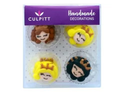 Culpitt: Zuckerdekor Prinzessin, 3 Designs, 12 Stück á 25 Mm