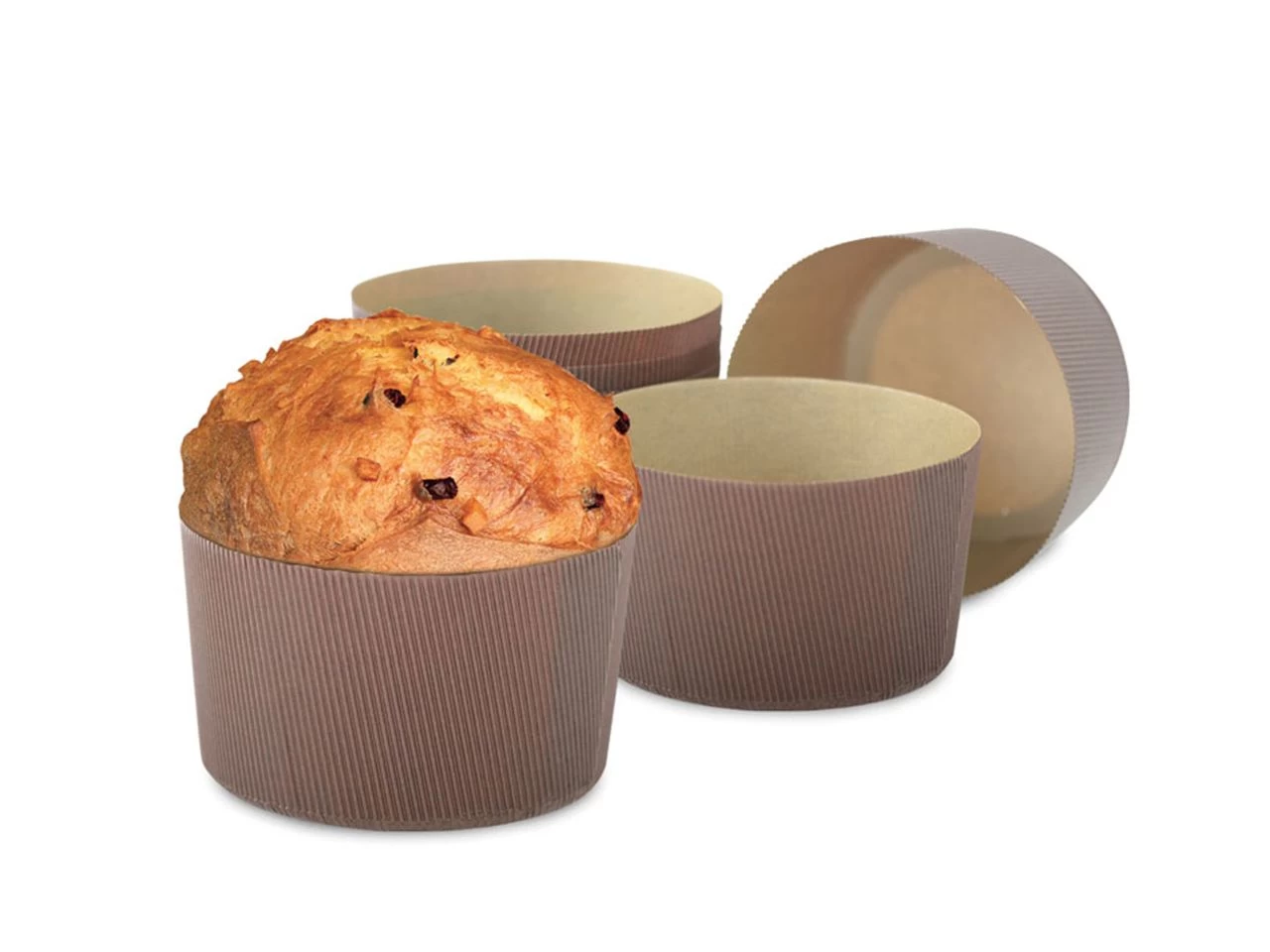 Papier-Backform Panettone, Rund, Braun, Für 750 G, 15 X 11 Cm 1 Papier-Backform Panettone, Rund, Braun, Für 750 G, 15 X 11 Cm