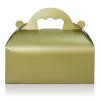 Kuchenbox Mit Tragegriff, Goldfarbe, Pappe, 10 X 18 Cm
