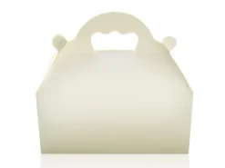 Kuchenbox Mit Tragegriff, Weiß, Pappe, 10 X 18 Cm