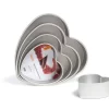 Profi-Backformen Herz, Extra-tief, Eloxiertes Alu, 20 X 7,5 Cm