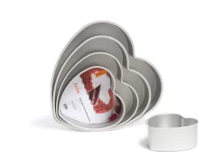 Profi-Backformen Herz, Extra-tief, Eloxiertes Alu, 20 X 7,5 Cm