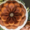 Nordic Ware: Aluguss-Backform Magnolia Bundt, Antihaft, 2,4 L, 23,5 X 9,5 Cm