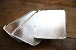 Servier- Und Tortentablett Silberfarben 42 X 28 Cm, 5 Stück