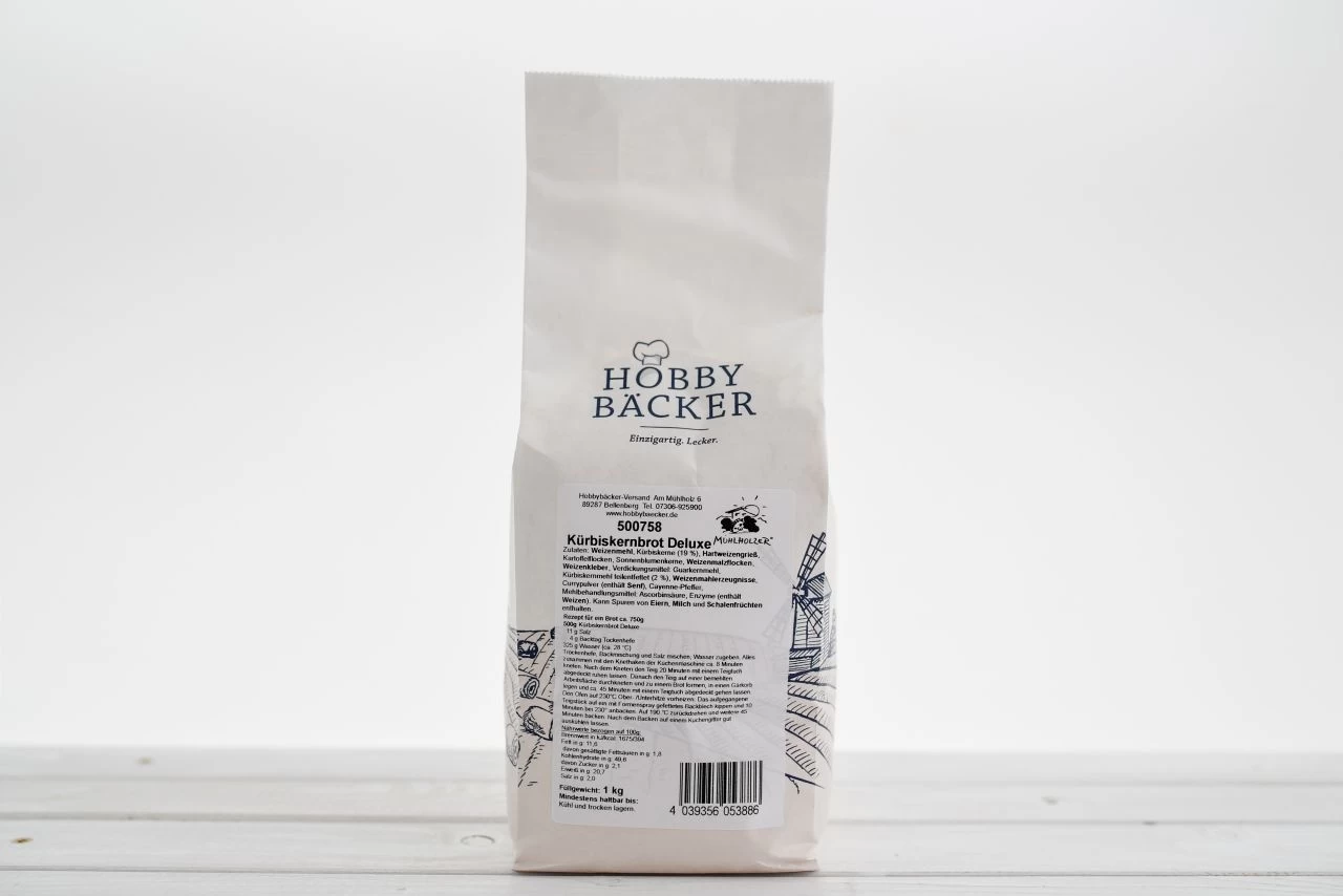 Kürbiskernbrot Deluxe 1kg - Brotbackmischung 2 Kürbiskernbrot Deluxe 1kg - Brotbackmischung - Image 2