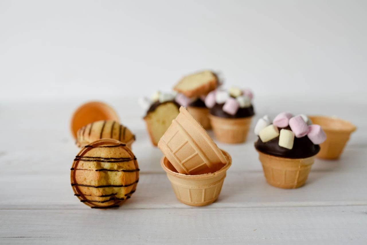 Waffel-Portionsbecher 96 Stück, 2,9 X 4,8 Cm 1 Waffel-Portionsbecher 96 Stück, 2,9 X 4,8 Cm