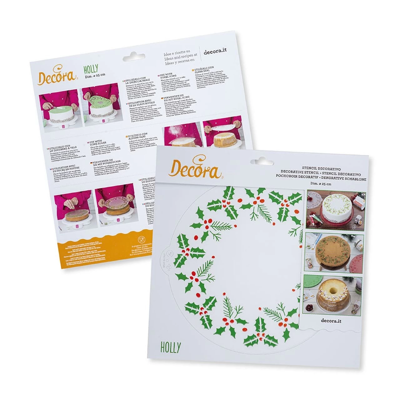 Tortenschablone "Weihnachtsgirlande", Ø 25 Cm 2 Tortenschablone "Weihnachtsgirlande", Ø 25 Cm - Image 2